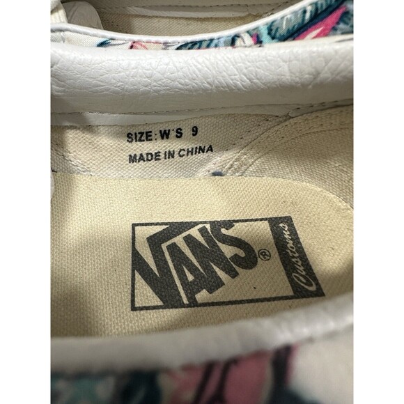 VANS Off The Wall Custom 'Future POS' Floral Colorful Unique Women Size 9 Slides - Picture 6 of 7